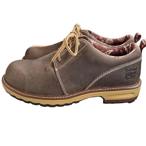NEW Timberland PRO Hightower Kaffee Water/Oil/Shockproof Oxford Shoes SZ 8 — 8.5 - Picture 2 of 13